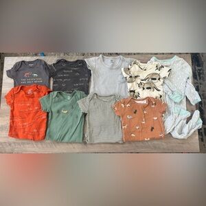 6 month short sleeve onesie bundle + cotton Zippie